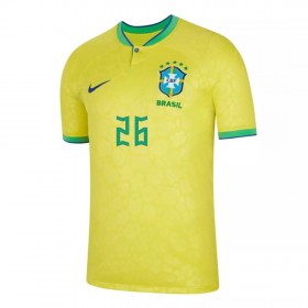 Fotbalové dres Brazílie RODRYGO 26 Domácí Mistrovství Světa 2022 Krátký Rukáv